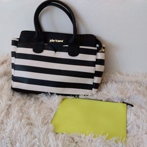 Betsey Johnson Striped Dip Satchel